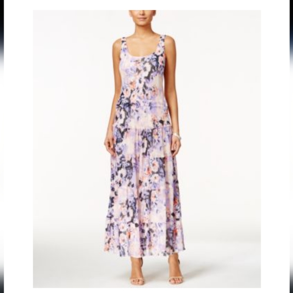 Nine West Dresses & Skirts - Nine West Tiered Floral-Print Maxi Dress Sz 12